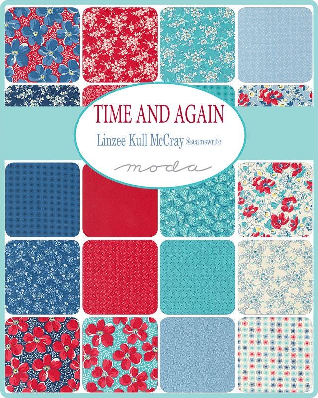 Time and Again Starburst Blender Feedsack in Bluebell by Linzee McCray for Moda. Continuous cuts of Quilter's Cotton Fabric