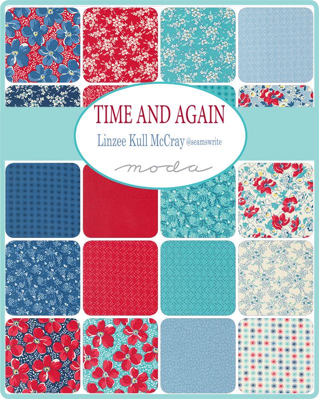 Time and Again Meadowland Small Floral Blender in Cherry by Linzee McCray for Moda. Continuous cuts of Quilter's Cotton Fabric