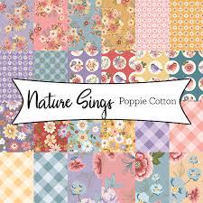 Nature Sings by Lori Woods for Poppie Cotton Layer Cake 42 piece collection of 10 inch squares