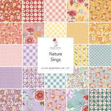 Nature Sings by Lori Woods for Poppie Cotton Layer Cake 42 piece collection of 10 inch squares