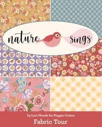 Nature Sings by Lori Woods for Poppie Cotton Layer Cake 42 piece collection of 10 inch squares