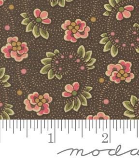 Collections for a Cause Unity Waltz Florals in Chocolate by Howard Marcus for Moda Fabrics. Continuous cuts of Quilter's Cotton