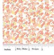 New Beginnings Blossoms in Blush by Sandy Gervais for Riley Blake Designs. Continuous Cuts of Quilter's Cotton fabric