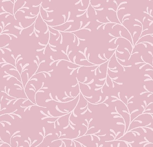 Grand Entrance Lace Leaf in Pink by Maywood Studio continuous cuts of Quilter's Cotton Fabric