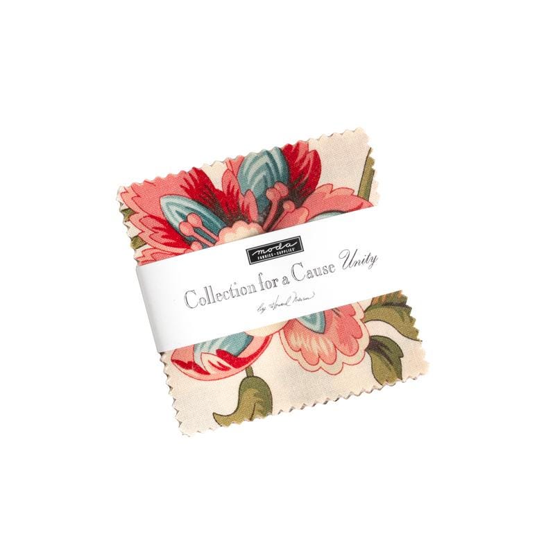 Collections For A Cause Unity by Howard Marcus for Moda Fabrics. Quilter's Cotton Mini Charm Pack of 42 2.5 x 2.5 inch squares