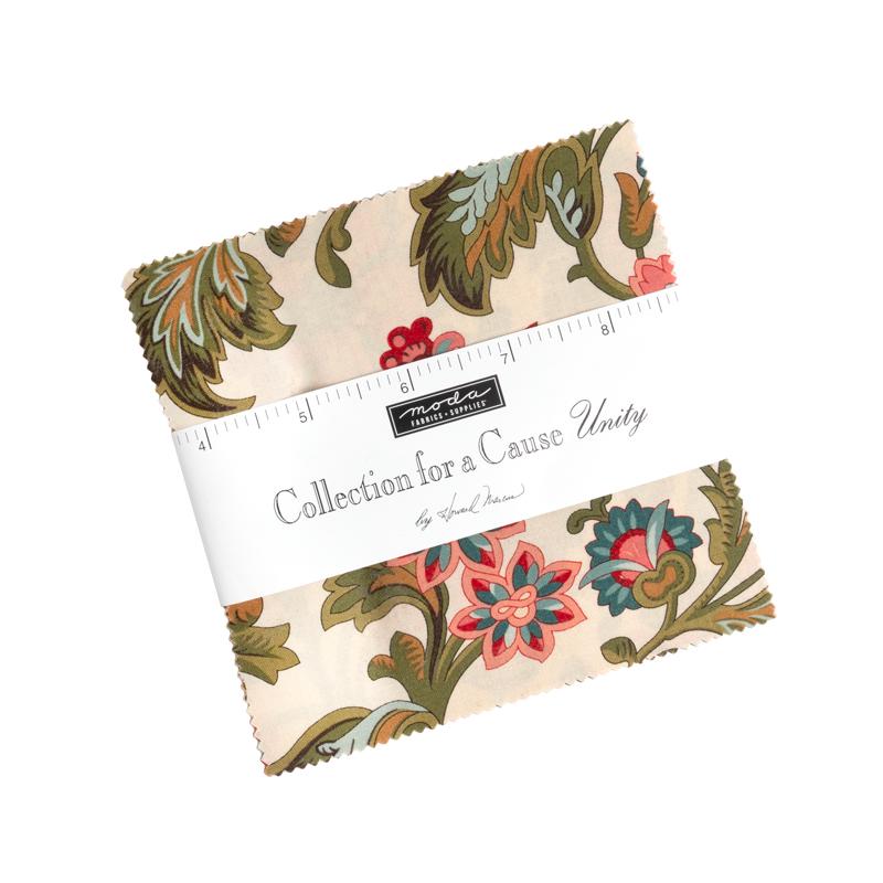 Collections for a Cause Unity by Howard Marcus for Moda Fabrics. Quilter's Cotton Charm Pack of 42 5 x 5 inch squares