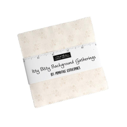 Itty Bitty Background Gatherings by Primitive Gatherings for Moda Quilter's Cotton Charm Pack of 42 5 x 5 inch squares