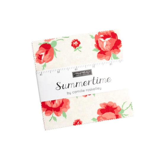 Summertime by Camille Roskelley for Moda Quilter's Cotton Charm Pack of 42 5 x 5 inch squares
