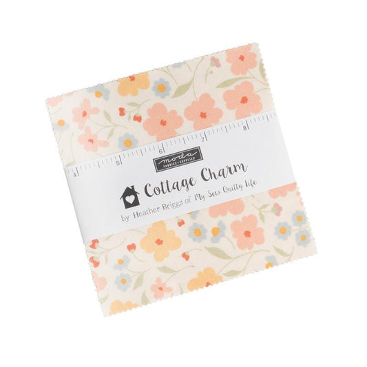 Cottage Charm by My Sew Quilty Life for Moda Quilter's Cotton Charm Pack of 42 5 x 5 inch squares