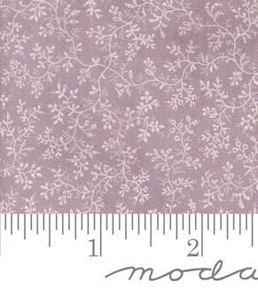 3 Sisters Favorites Vintage Linens Lavender Fields Poetic Vines Blenders in Iris for Moda. Continuous cuts of Quilter's Cotton
