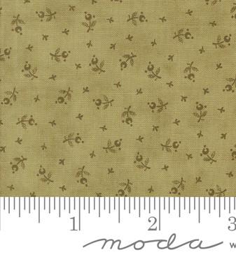 3 Sisters Favorites Vintage Linens Meadow Greens Berry Toss Ditsy in Basil for Moda. Continuous cuts of Quilter's Cotton