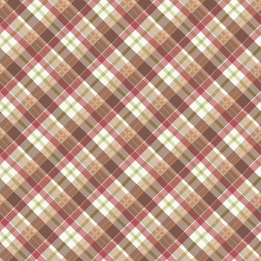 Rustle Bias Plaid by Maywood Studio, continuous cuts of Quilter's Cotton