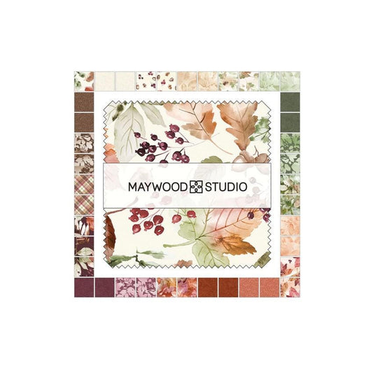 Rustle Collection Charm Pack by Maywood Studio Quilter's Cotton 42 piece set of 5 inch squares
