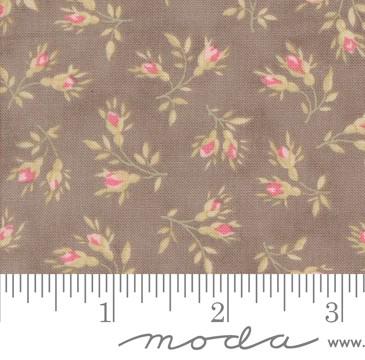 Rosebuds Florals in Slate by 3 Sisters for Moda. Continuous cuts of Quilter's Cotton