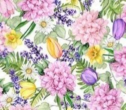 Floral from the Western Washington Shop Hop 2025 collection by In The Beginning Fabrics continuous cuts of Quilter's Cotton Fabric