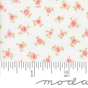 Little Posies in Off White from Memory Lane by Brenda Riddle Designs for Moda continuous cuts of Quilter's Cotton Fabric