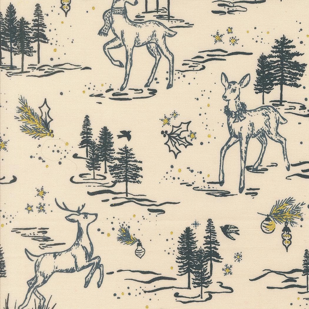Old World Yuletide by Fancy That Design House for Moda Quilter's Cotton Charm Pack of 42 5 x 5 inch squares