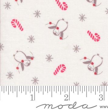 Penguin Party in Snow from the Very Sweet Christmas collection by Bunny Hill Designs for Moda continuous cuts of Quilter's Cotton Fabric