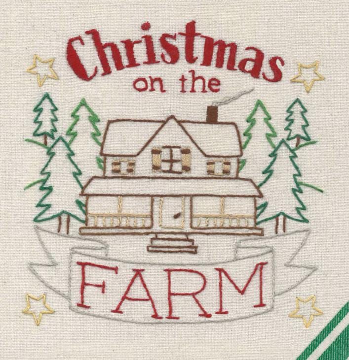 Christmas on the Farm Aunt Martha's #4039 Vintage Embroidery Hot Iron Transfer Pattern