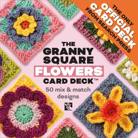 the Granny Square Flowers Card Deck Boxed Set of 50 Crochet Patterns by Claire Montgomerie
