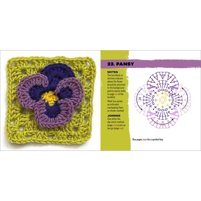 the Granny Square Flowers Card Deck Boxed Set of 50 Crochet Patterns by Claire Montgomerie