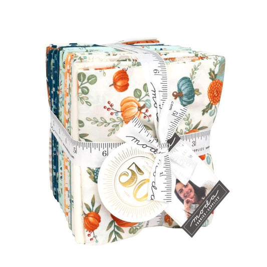 I Love Fall Most of All by Deb Strain for Moda Quilter's Cotton Fat Quarter Bundle. 26 Fat Quarters of 18 inch x 21 inch rectangles