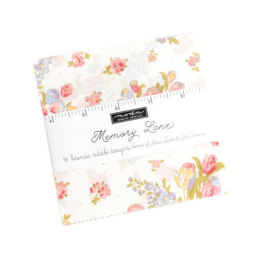 Memory Lane by Moda Quilter's Cotton Charm Pack of 42 5 x 5 inch squares