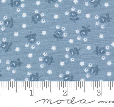 Fairground Small Floral in Light Blue from the Nantucket Summer collection by Camille Roskelley for Moda continuous cuts of Quilter's Cotton