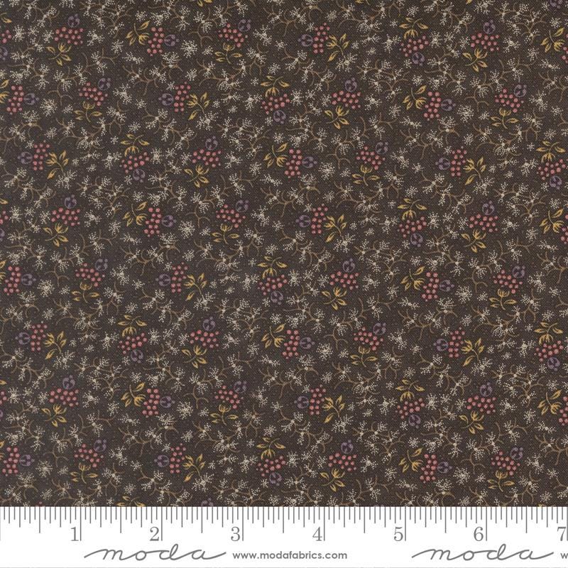 Floral Misty Dream in Tree Bark from the Wild Orchid Collection by Blackbird Designs for Moda continuous cuts of Quilter's Cotton Fabric