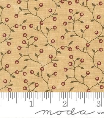 Bittersweet Blenders Vine Berry in Wheat from Wheatland by Kansas Troubles for Moda Fabrics. Continuous cuts of Quilter's Cotton Fabric