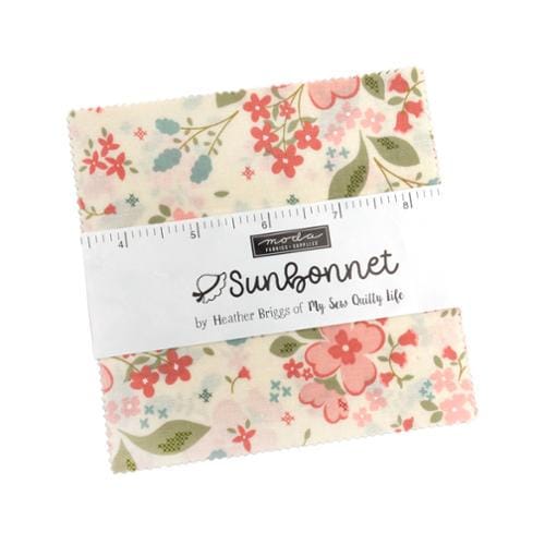 Sunbonnet by My Sew Quilty Life for Moda Quilter's Cotton Charm Pack of 42 5 x 5 inch squares