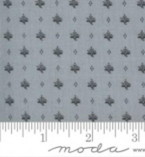 Wide Dash in Dove from Urban Farmhouse II by Primitive Gatherings for Moda. Continuous cuts of Quilter's Cotton