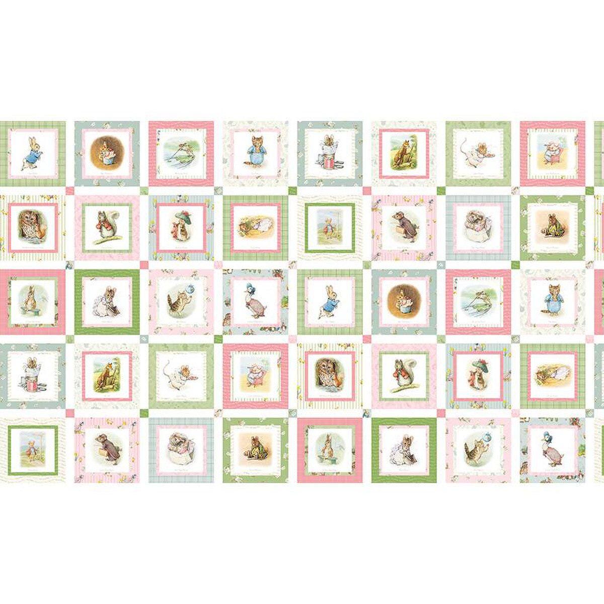 Peter Rabbit and Friends Double Lush Velvet by Riley Blake Designs. Continuous Cuts of 95 polyester/5 spandex