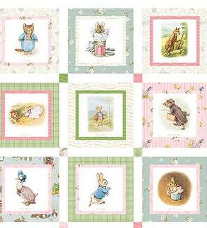 Peter Rabbit and Friends Double Lush Velvet by Riley Blake Designs. Continuous Cuts of 95 polyester/5 spandex