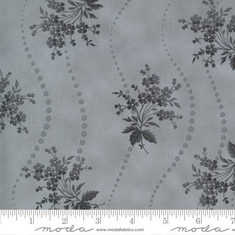 Floral Dot in Dove from Urban Farmhouse II by Primitive Gatherings for Moda. Continuous cuts of Quilter's Cotton