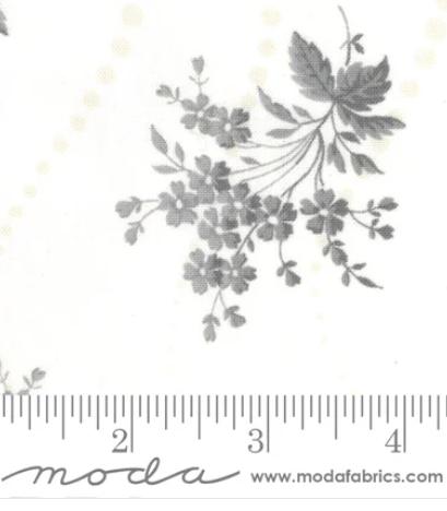 Floral Dot in Milk from Urban Farmhouse II by Primitive Gatherings for Moda. Continuous cuts of Quilter's Cotton