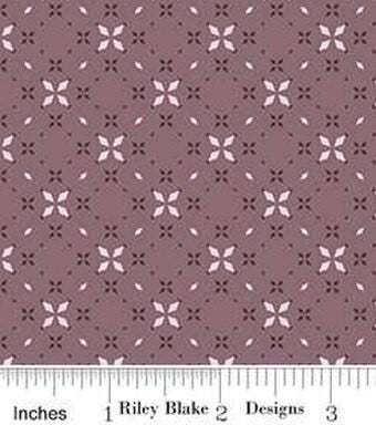 Geo Floral in Grape from Evening on the Prairie by Modern Prairie for Riley Blake Designs Continuous Cuts of Quilter's Cotton fabric