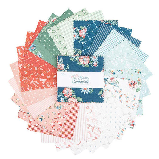 Mary Catherine by Amy Smart for Riley Blake Designs. Quilter's Cotton Charm Pack of 42 5 inch squares