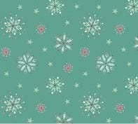 Flurry Flakes in Mint from Frost & Flurry by Poppie Cotton continuous cuts of Quilter's Cotton. Spools 'n Stitches Shop Hop Fall 2025