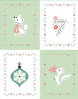 Frost & Flurry one yard Panel of Quilter's Cotton by Poppie Cotton. Spools 'n Stitches Shop Hop Fall 2025