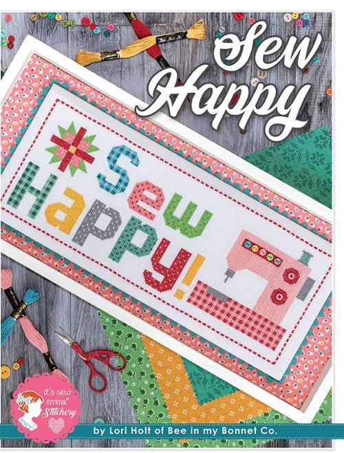 Cut Press Sew cross stitch pattern by Lori Holt of It's Sew Emma.  Directions for Sewing Machine, Quilt Block, Iron & Scissors