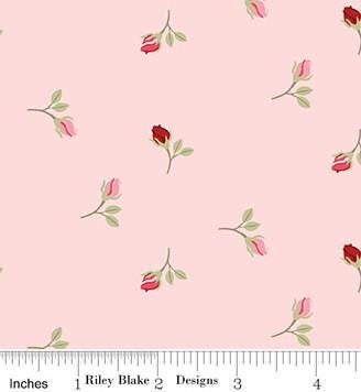 Sew in Love Rosebuds in Blush by Dani Mogstad for Riley Blake Designs. Continuous Cuts of Quilter's Cotton fabric