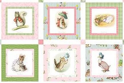 Peter Rabbit and Friends Double Lush Velvet by Riley Blake Designs. Continuous Cuts of 95 polyester/5 spandex