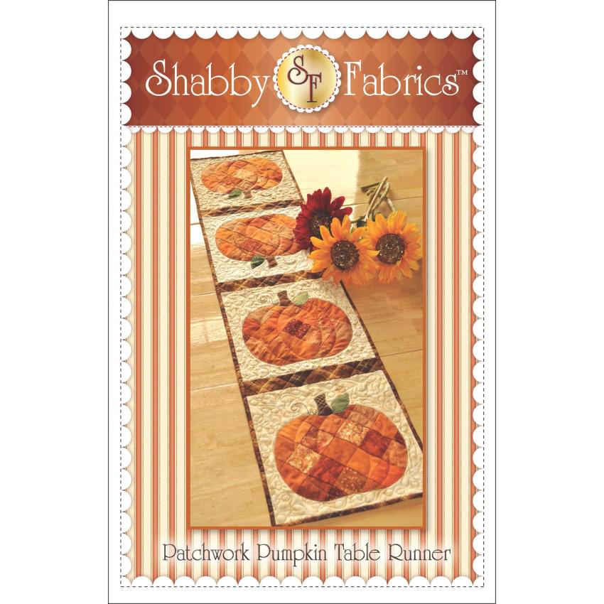 Patchwork Pumpkin Table Runner Pattern by Jennifer Bosworth for Shabby Fabrics . 12.5 x 53 inch quilt precut friendly