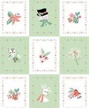 Frost & Flurry one yard Panel of Quilter's Cotton by Poppie Cotton. Spools 'n Stitches Shop Hop Fall 2025