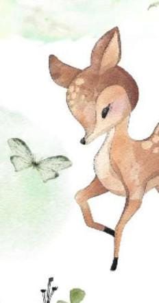 Nursery Flannel Bambi print by Springs Creative continuous cuts of Cotton Flannel Fabric