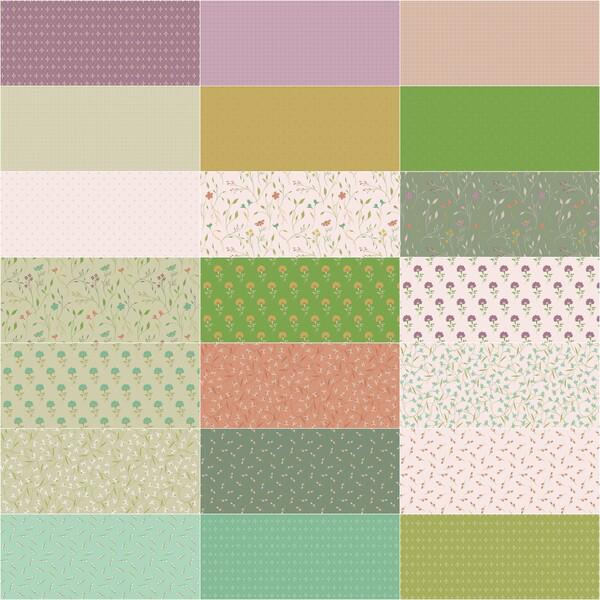 Threads of Grace by Kassidy Grace for Riley Blake Designs. Quilter's Cotton Fat Quarter Bundle. 21 Fat Quarters of 18 inch x 22 inch squares