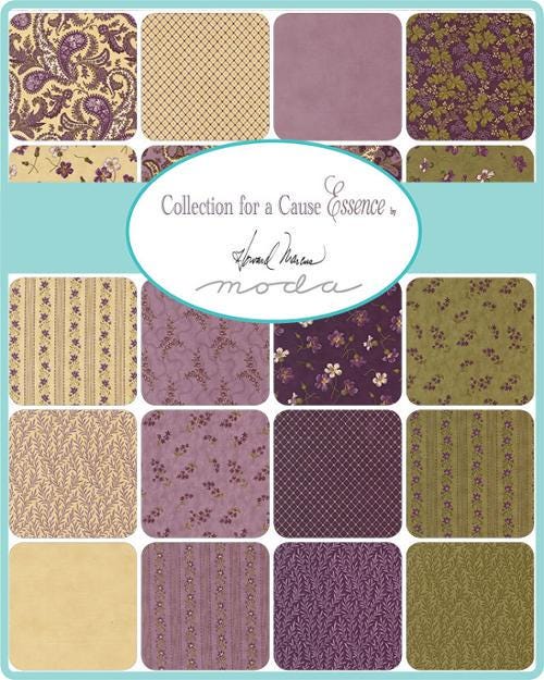 Collections For A Cause Essence by Howard Marcus for Moda Fabrics. Quilter's Cotton Mini Charm Pack of 42 2.5 x 2.5 inch squares