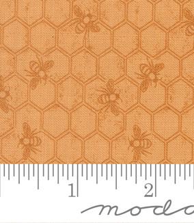Honeycomb in Honey from the Wild Honey collection by Lella Boutique for Moda fabrics. Continuous cuts of Quilter's Cotton Fabric