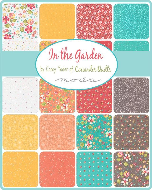 Flutter Blenders in Coral from the In the Garden Collection by Corey Yoder for Moda. Continuous cuts of Quilter's Cotton Fabric